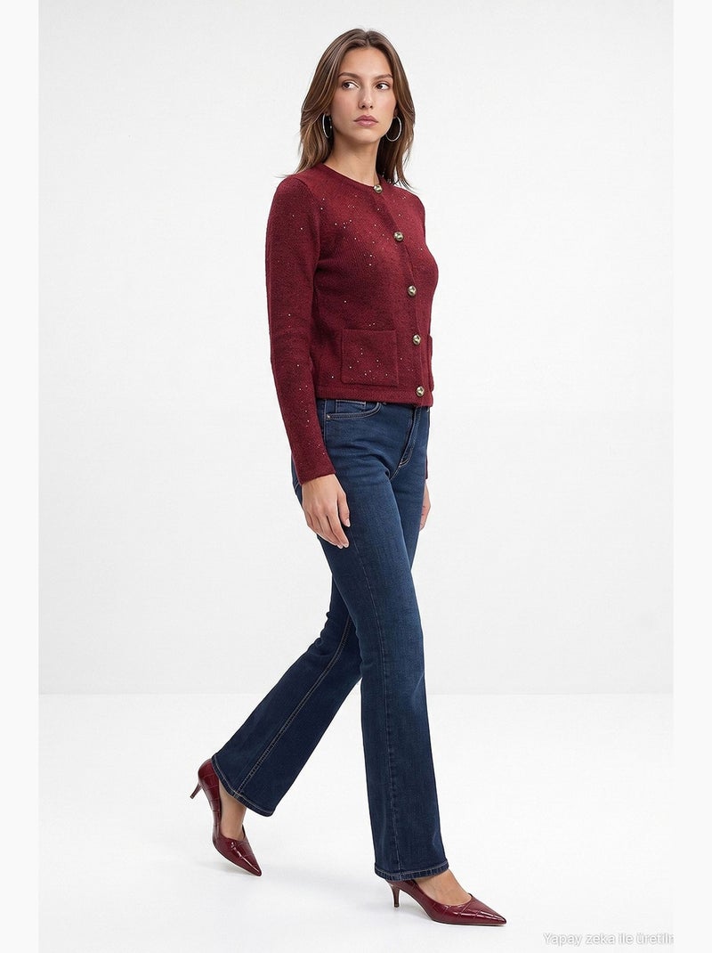 Cardigan en maille femme dilvin Rouge bordeaux - Kiabi