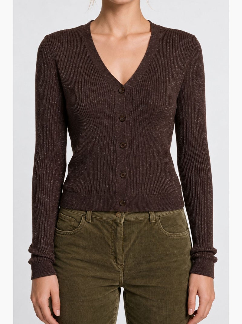 Cardigan en maille femme istanbul Marron chocolat - Kiabi