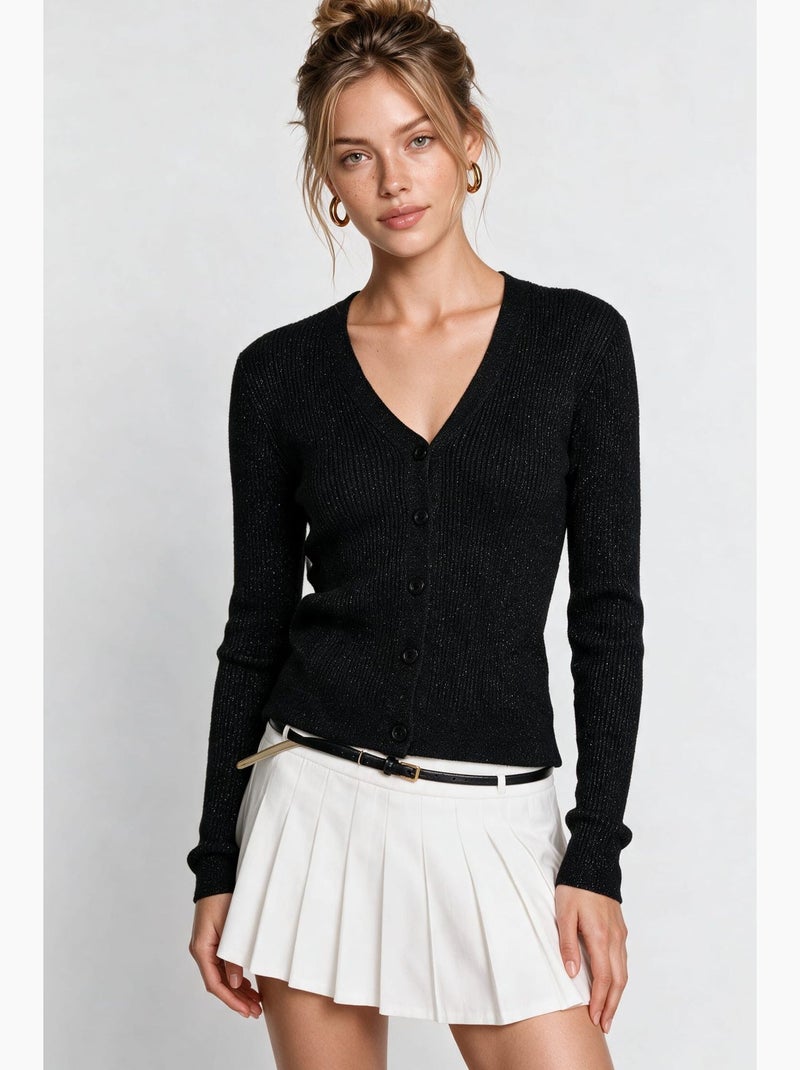 Cardigan en maille femme istanbul Noir - Kiabi