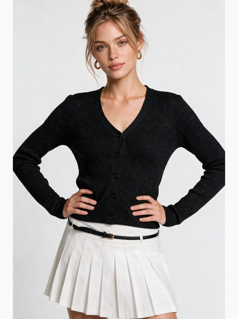 Cardigan en maille femme istanbul Noir - Kiabi