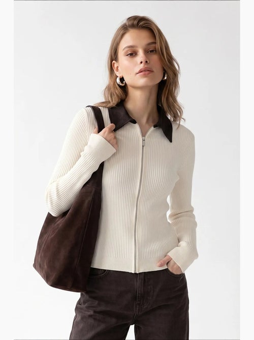 Cardigan en maille femme mixray - Kiabi Cardigan en maille femme mixray - Kiabi
