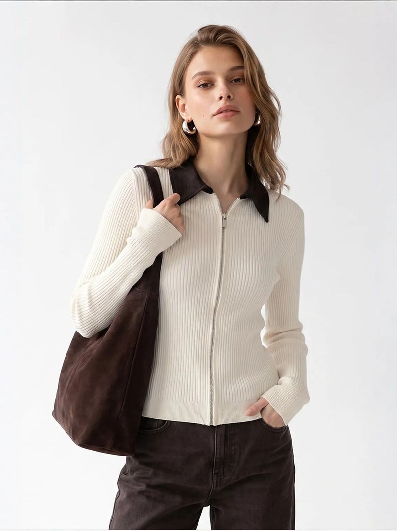Cardigan en maille femme mixray Crème - Kiabi