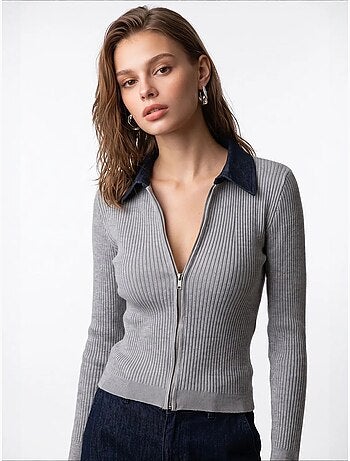 Cardigan en maille femme mixray