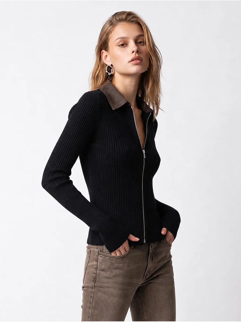 Cardigan en maille femme mixray Noir - Kiabi