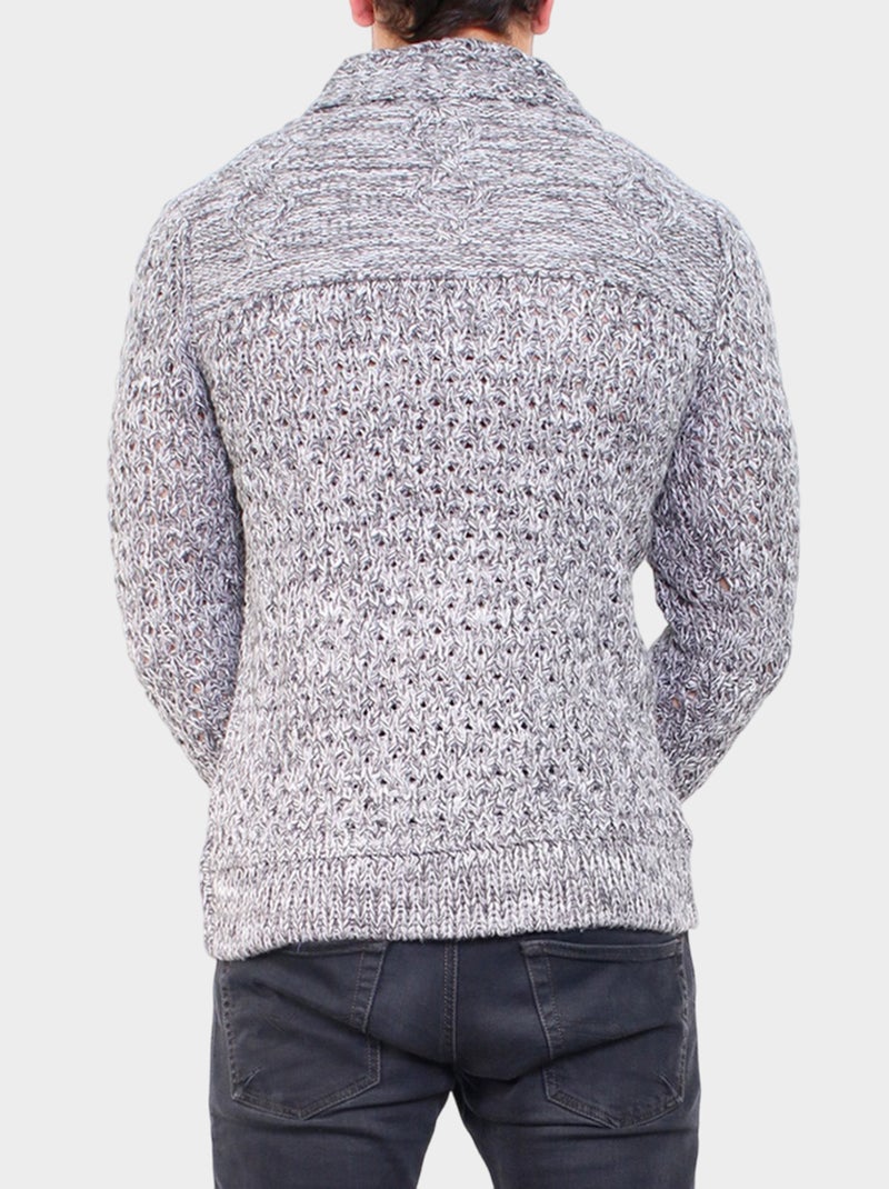Cardigan en maille Gris - Kiabi