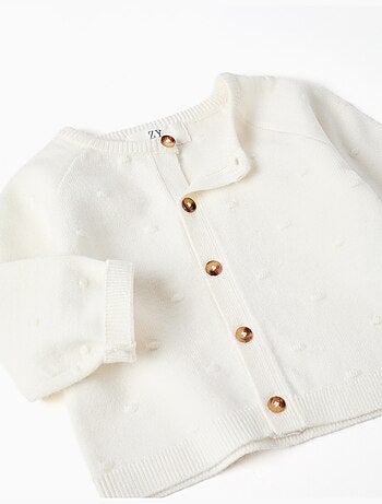 Cardigan en maille pop-corn