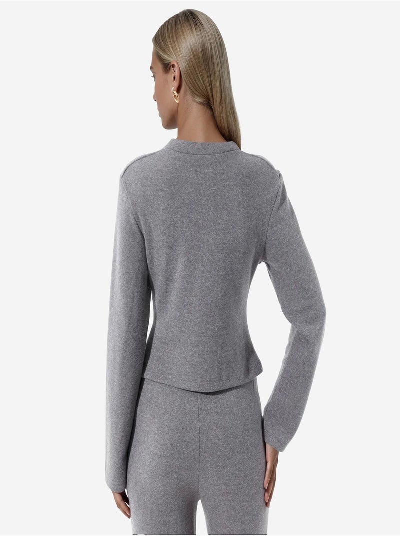 Cardigan en mélange de coton busem Gris Noir - Kiabi