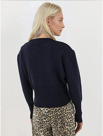 Cardigan en tricot à col ras du cou coupe ajustée