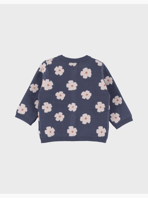 Cardigan en tricot à fleurs bleues Noukie's - Kiabi