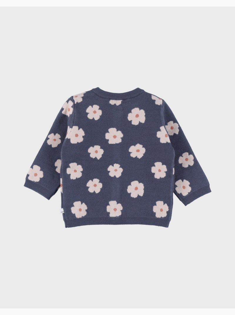 Cardigan en tricot à fleurs bleues Noukie's Bleu - Kiabi