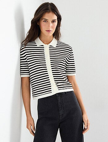 Cardigan en tricot à manches courtes, MO Fashion
