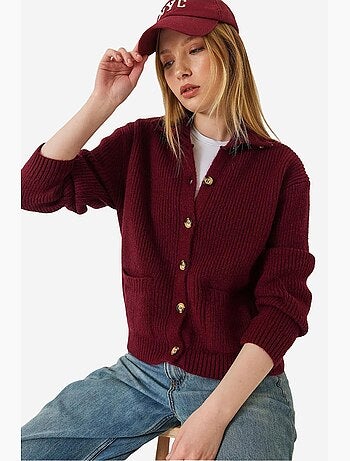 Cardigan en tricot à poches selanik lucci