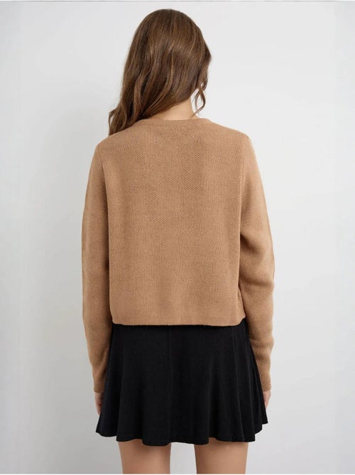 Cardigan en tricot boutonné - Kiabi