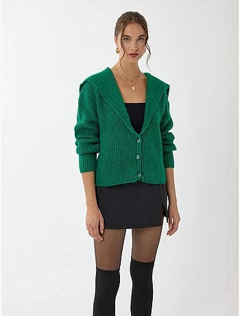 Cardigan en tricot boutonné coupe décontractée