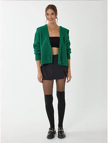 Cardigan en tricot boutonné coupe décontractée