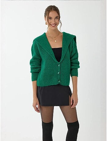 Cardigan en tricot boutonné coupe décontractée