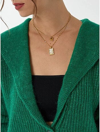 Cardigan en tricot boutonné coupe décontractée