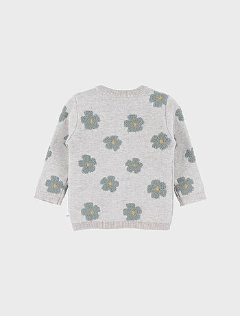 Cardigan en tricot clair à fleurs Noukie's