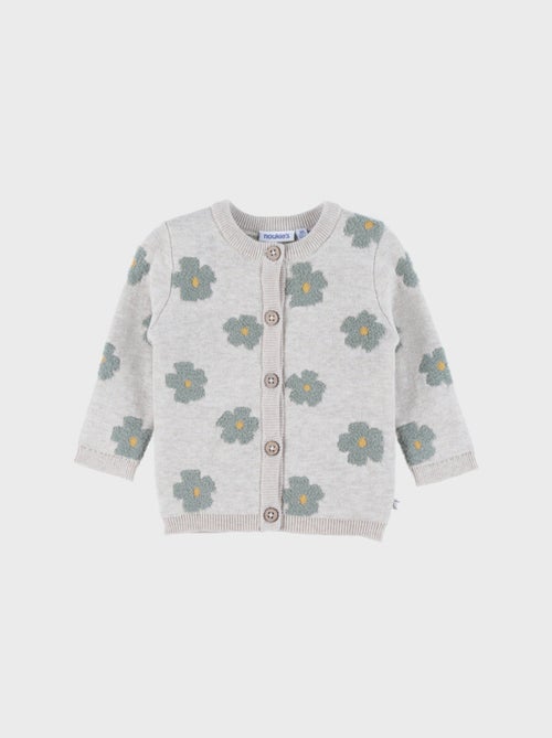 Cardigan en tricot clair à fleurs Noukie's - Kiabi