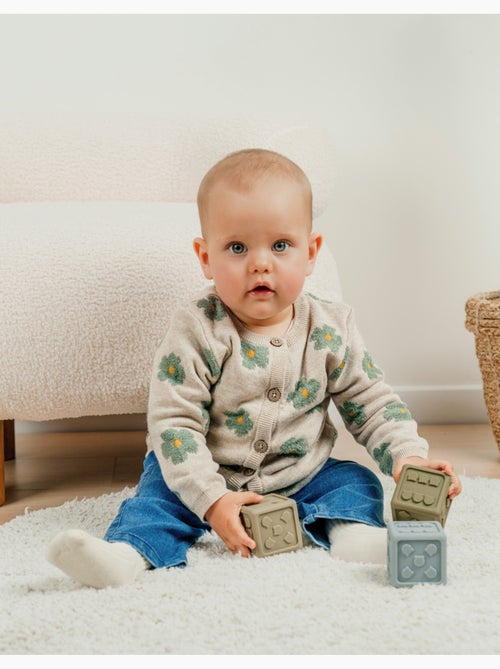 Cardigan en tricot clair à fleurs Noukie's - Kiabi