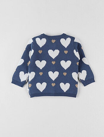 Cardigan en tricot, coeur Noukie's