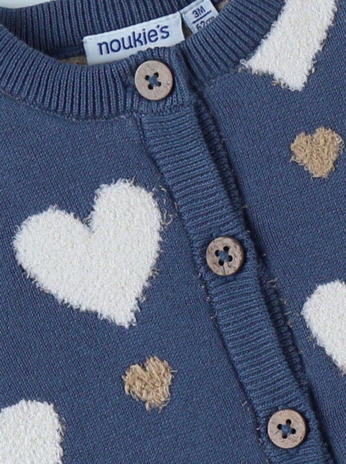 Cardigan en tricot, coeur Noukie's - Kiabi