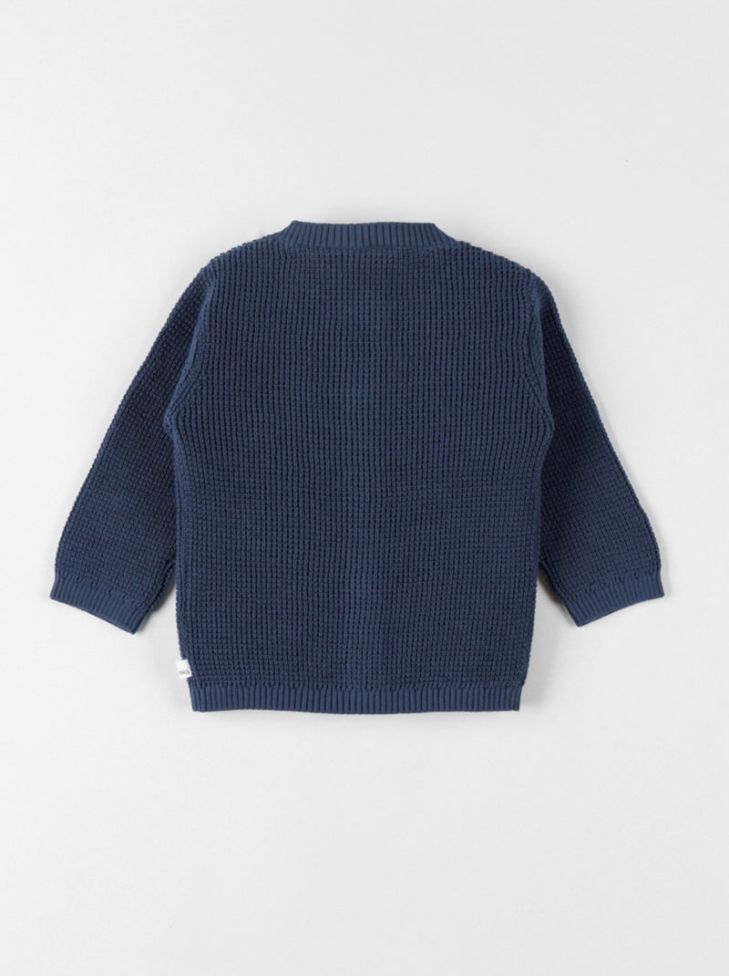 Cardigan en Tricot, Coton Noukie's Bleu - Kiabi