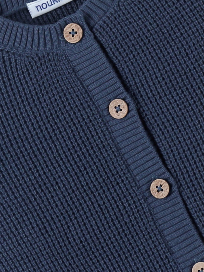 Cardigan en Tricot, Coton Noukie's Bleu - Kiabi