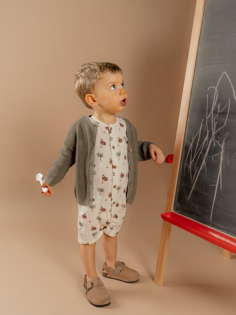 Cardigan en Tricot, Coton Noukie's Gris - Kiabi