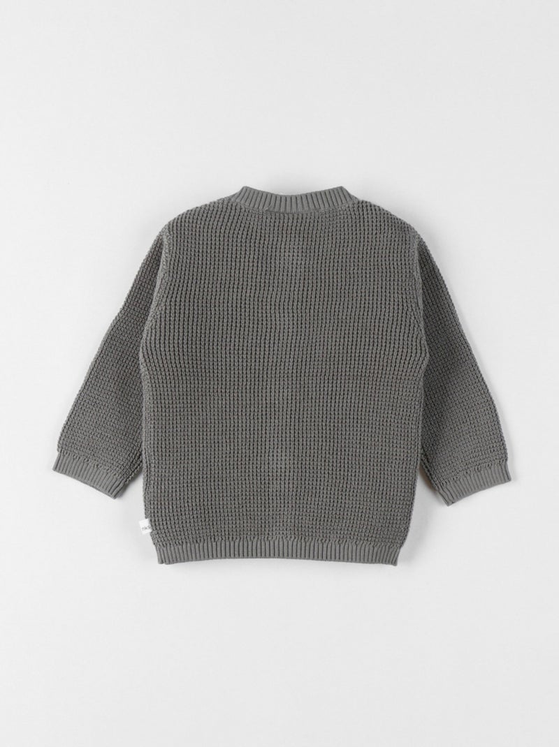 Cardigan en Tricot, Coton Noukie's Gris - Kiabi