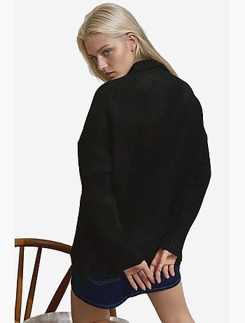 Cardigan en tricot épais à col en v hiccup