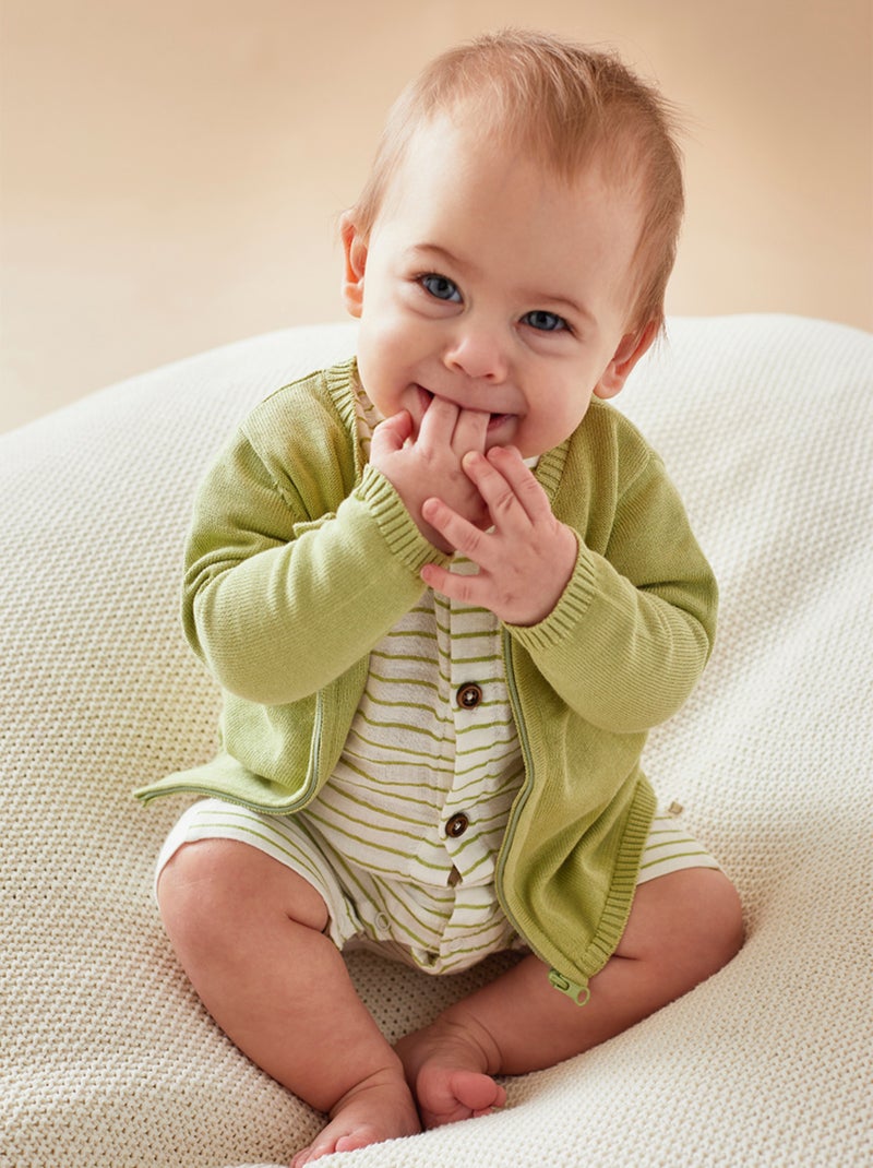 Cardigan en tricot fin, Noukie's Vert - Kiabi