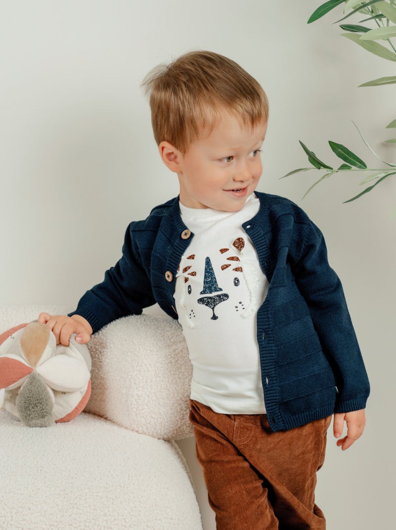 Cardigan en tricot navy Noukie's Bleu - Kiabi