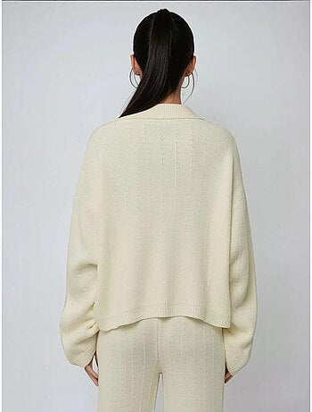 Cardigan en tricot texturé avec boutons