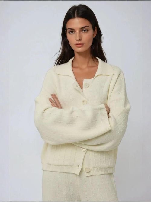 Cardigan en tricot texturé avec boutons - Kiabi Cardigan en tricot texturé avec boutons - Kiabi