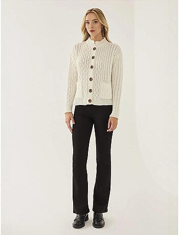 Cardigan en tricot texturé avec boutons