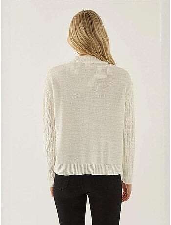 Cardigan en tricot texturé avec boutons