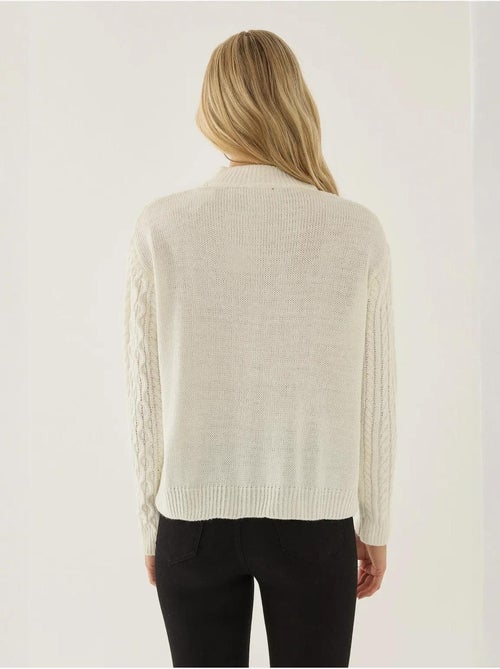 Cardigan en tricot texturé avec boutons - Kiabi