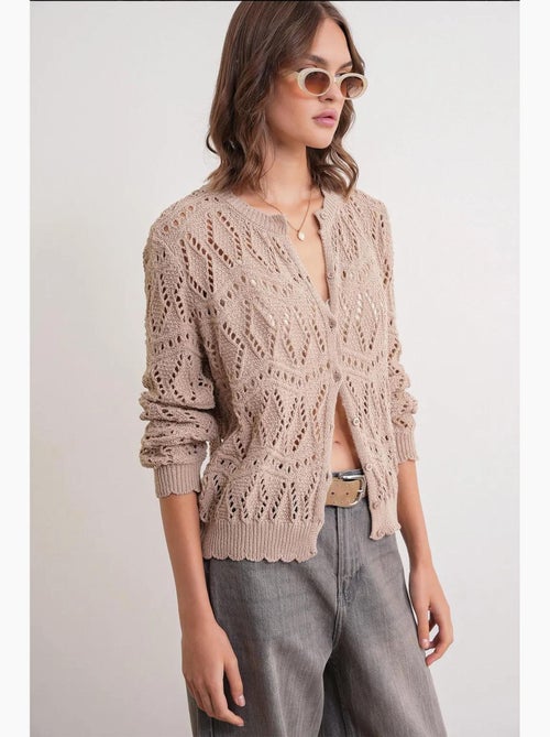 Cardigan en tricot texturé avec fermeture à boutons mixray - Kiabi Cardigan en tricot texturé avec fermeture à boutons mixray - Kiabi