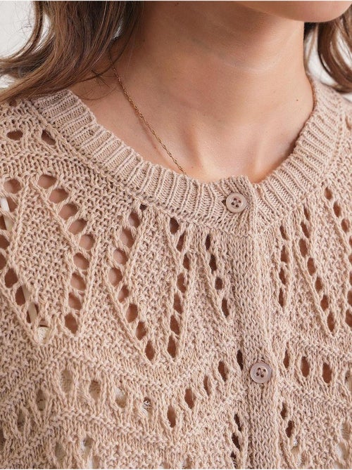 Cardigan en tricot texturé avec fermeture à boutons mixray - Kiabi Cardigan en tricot texturé avec fermeture à boutons mixray - Kiabi