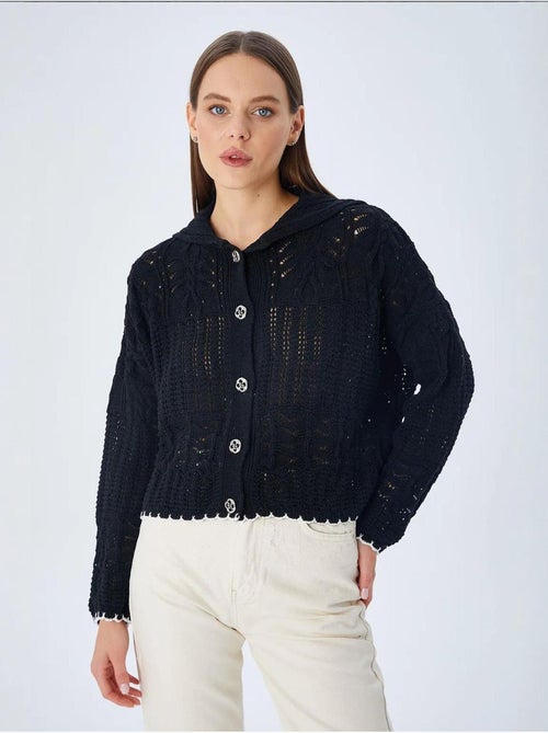 Cardigan en tricot texturé avec fermeture à boutons mixray - Kiabi Cardigan en tricot texturé avec fermeture à boutons mixray - Kiabi