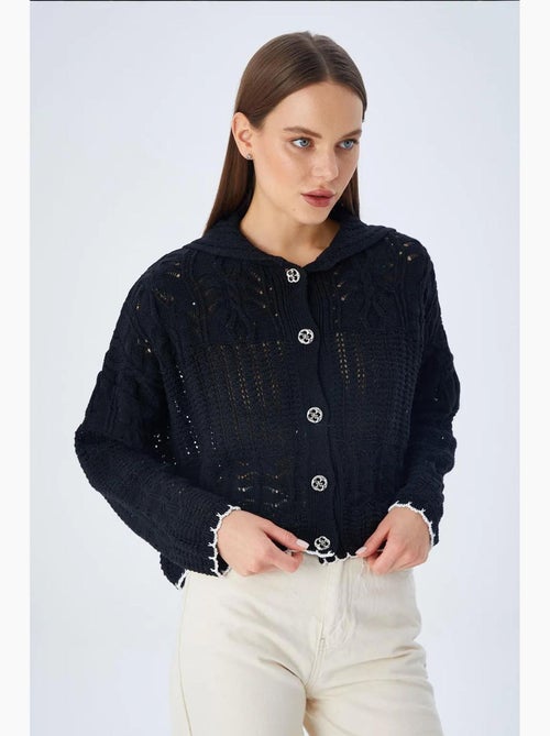 Cardigan en tricot texturé avec fermeture à boutons mixray - Kiabi Cardigan en tricot texturé avec fermeture à boutons mixray - Kiabi