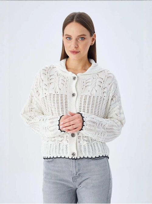Cardigan en tricot texturé avec fermeture à boutons mixray - Kiabi Cardigan en tricot texturé avec fermeture à boutons mixray - Kiabi