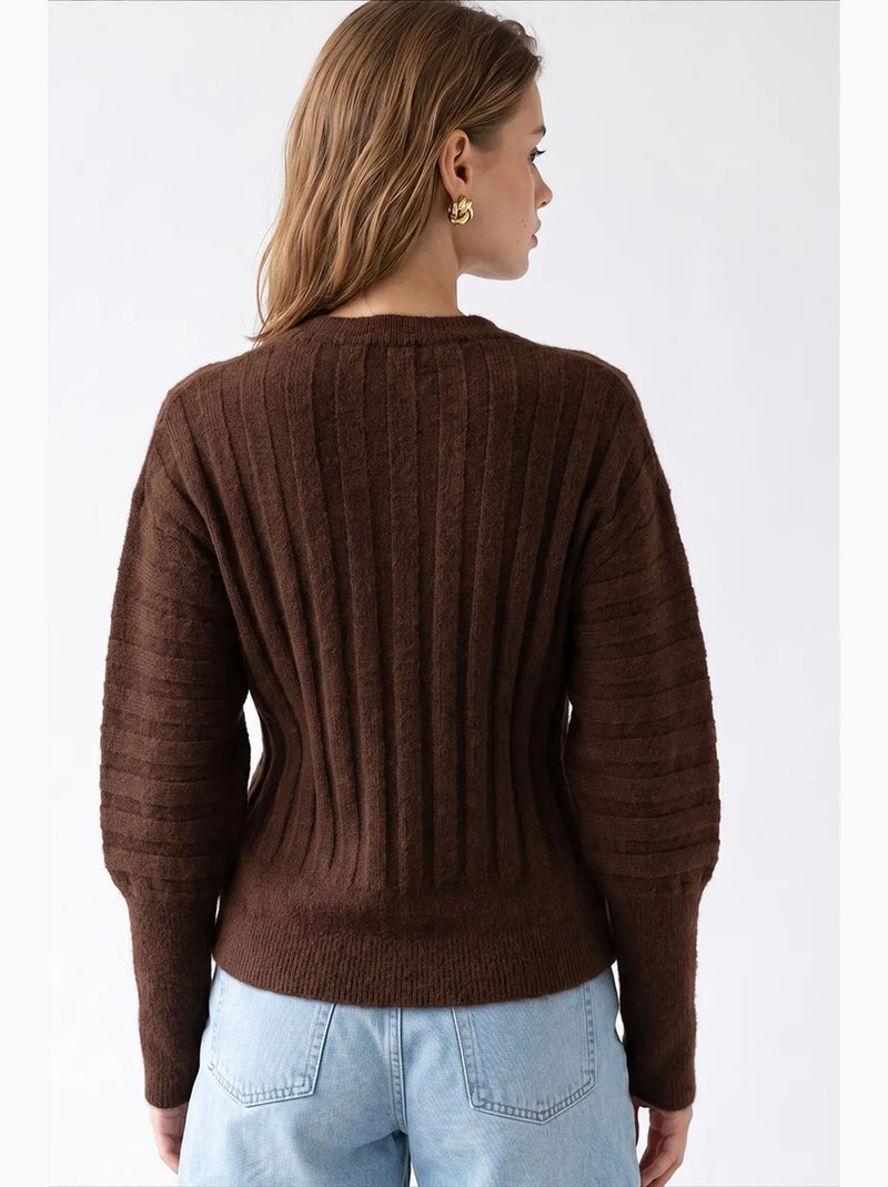 Cardigan femme à col rond mixray Marron - Kiabi