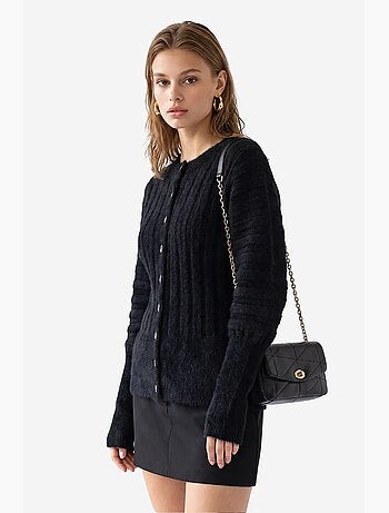 Cardigan femme à col rond mixray