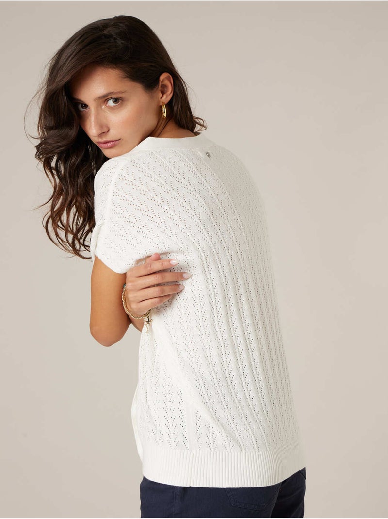 Cardigan femme en coton 'Deeluxe' Blanc - Kiabi