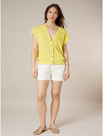 Cardigan femme en coton 'deeluxe'