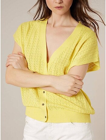 Cardigan femme en coton 'deeluxe'