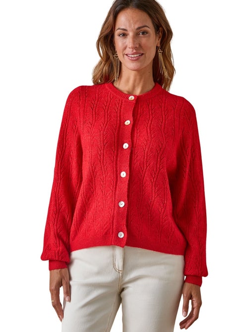Cardigan femme en maille fantaisie - DAXON - Kiabi