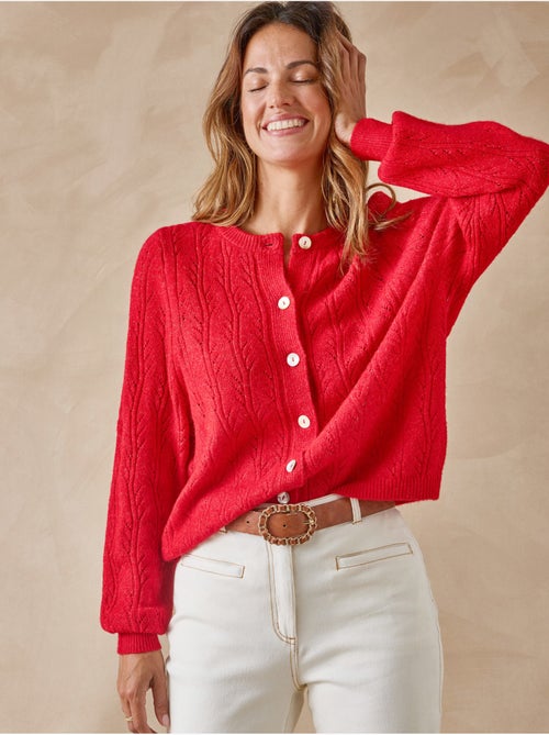 Cardigan femme en maille fantaisie - DAXON - Kiabi